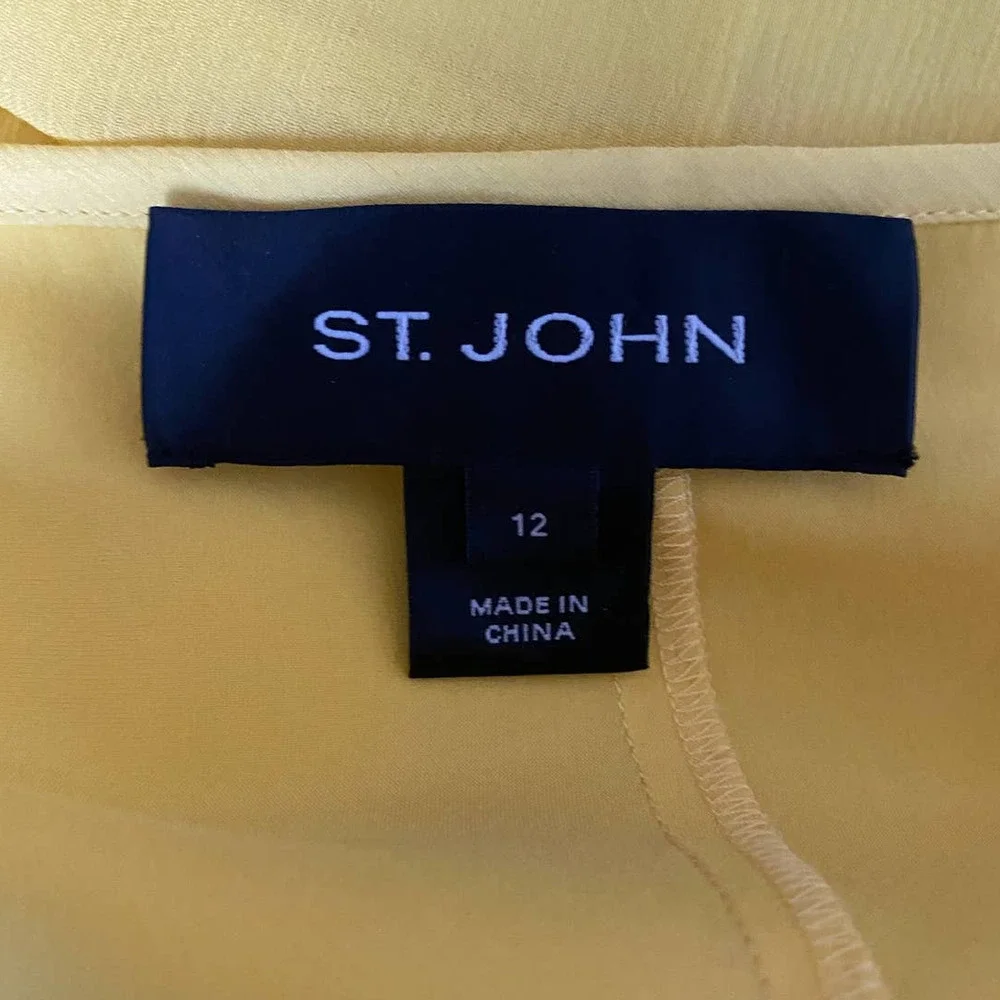St. John Yellow Ruffle Skirt - Picture 4 of 5